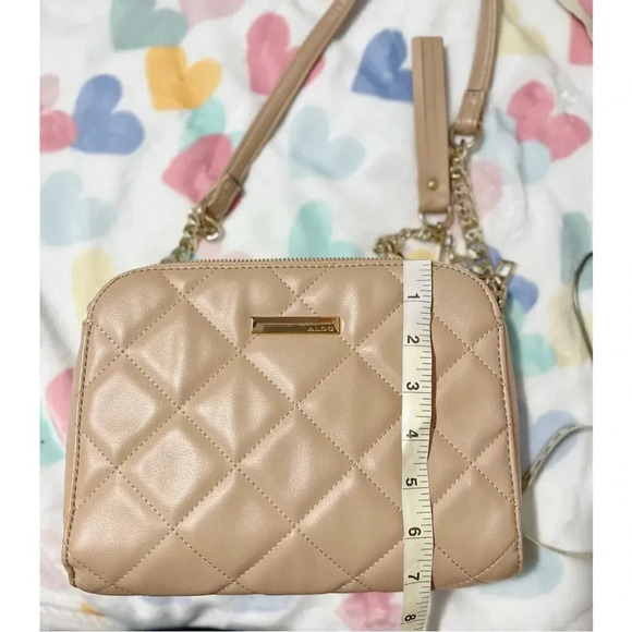 Aldo Crossbody bag gold chain, Beige Color - Picture 7 of 13